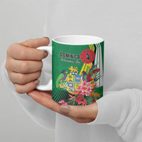 Personalized Dominica Independence Day Ceramic Mug Tropical Bouquets