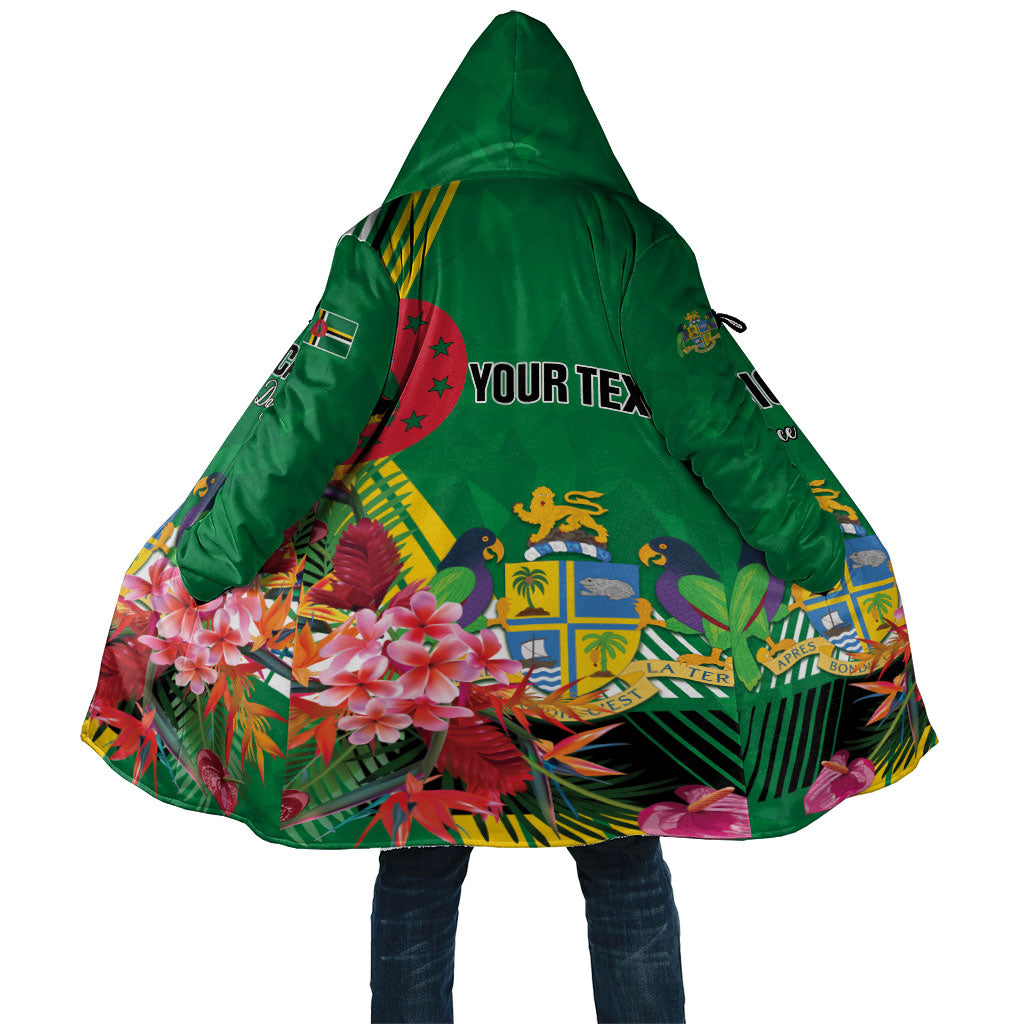 Personalized Dominica Independence Day Cloak Tropical Bouquets