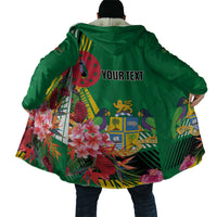 Personalized Dominica Independence Day Cloak Tropical Bouquets