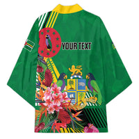 Personalized Dominica Independence Day Kimono Tropical Bouquets