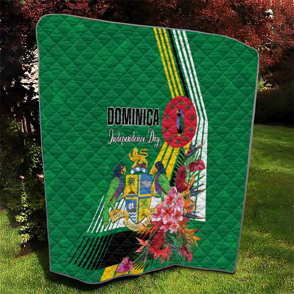 Dominica Independence Day Quilt Tropical Bouquets