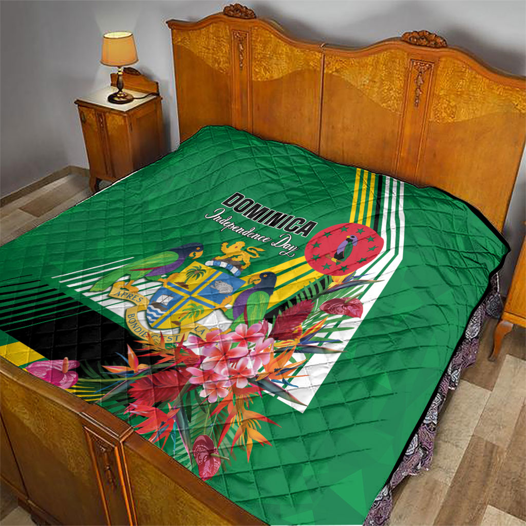 Dominica Independence Day Quilt Tropical Bouquets