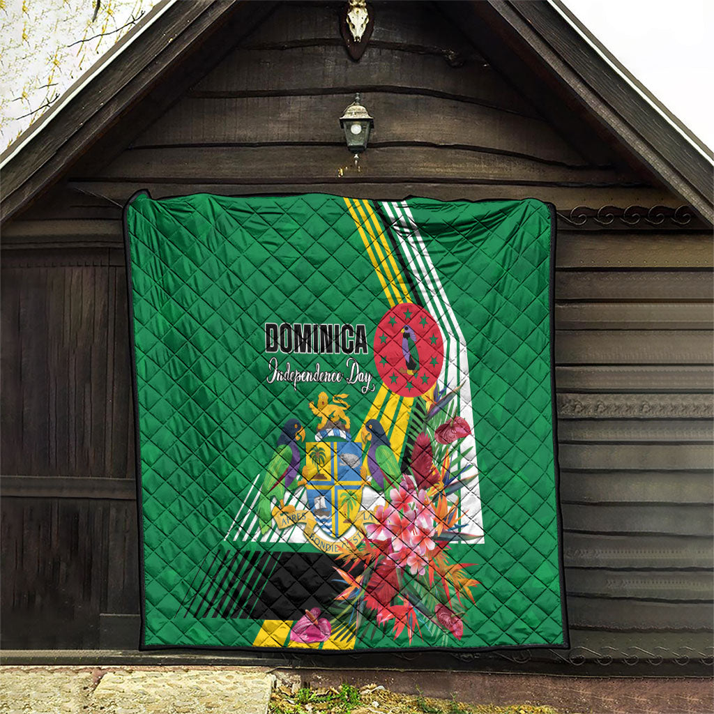 Dominica Independence Day Quilt Tropical Bouquets
