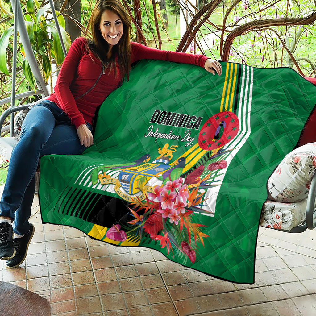 Dominica Independence Day Quilt Tropical Bouquets