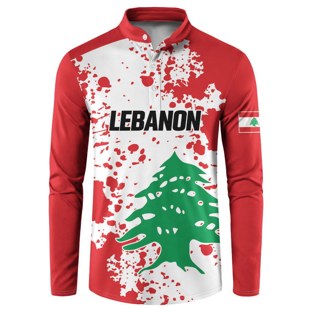 Personalized Lebanese Independence Day Button Sweatshirt Lebanon Tree Symbol
