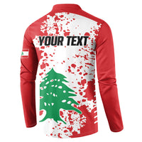 Personalized Lebanese Independence Day Button Sweatshirt Lebanon Tree Symbol