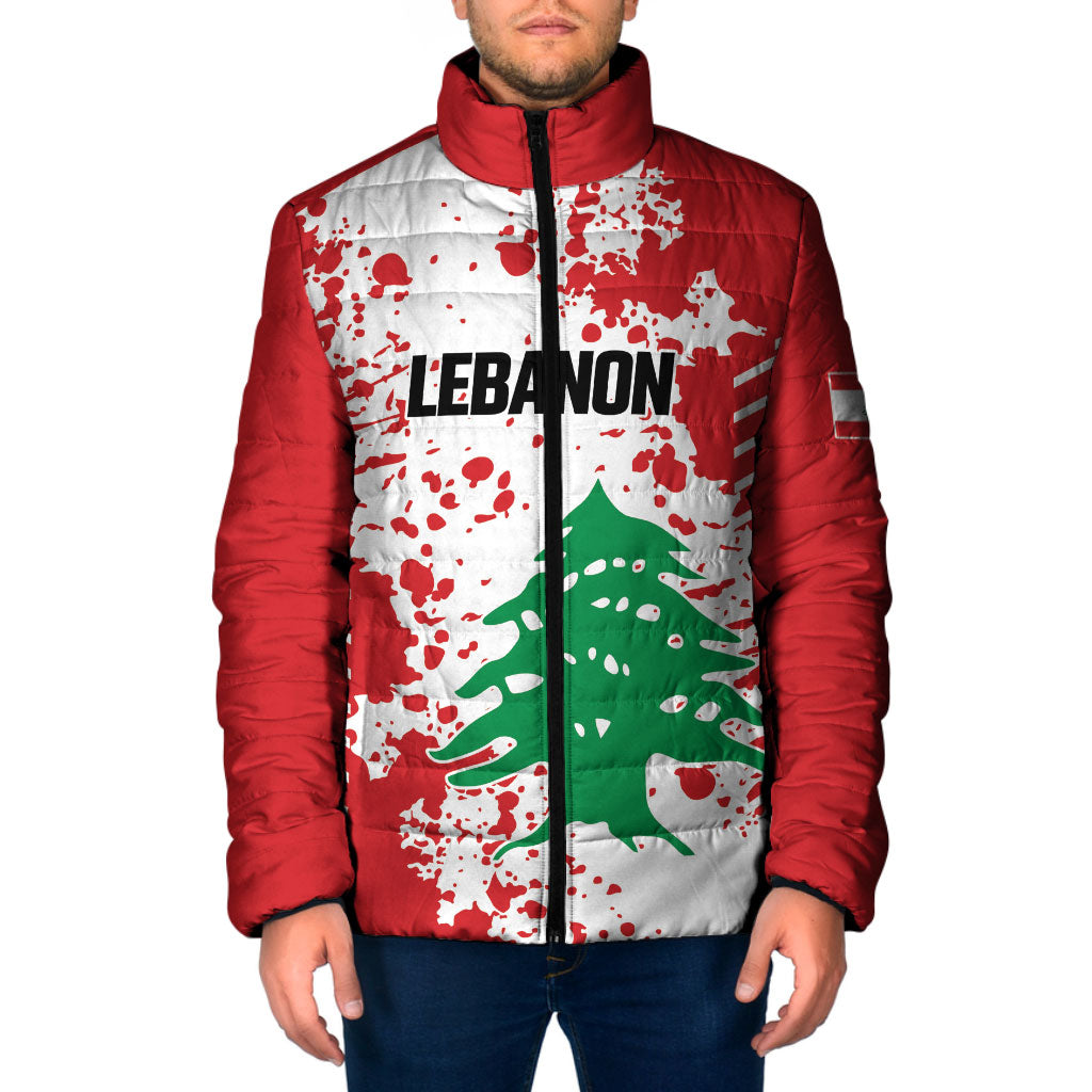 Personalized Lebanese Independence Day Padded Jacket Lebanon Tree Symbol