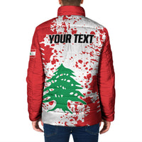 Personalized Lebanese Independence Day Padded Jacket Lebanon Tree Symbol