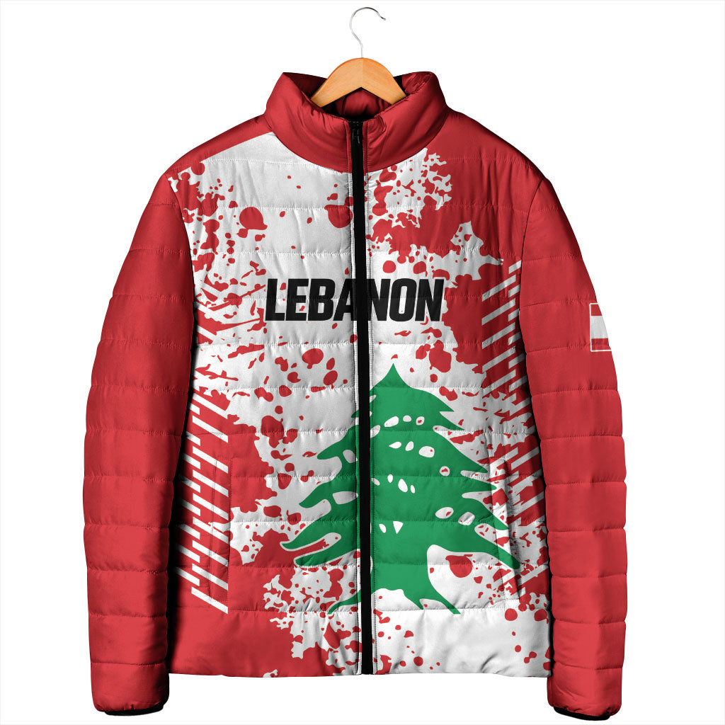 Personalized Lebanese Independence Day Padded Jacket Lebanon Tree Symbol