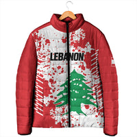 Personalized Lebanese Independence Day Padded Jacket Lebanon Tree Symbol