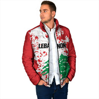 Personalized Lebanese Independence Day Padded Jacket Lebanon Tree Symbol