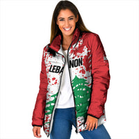 Personalized Lebanese Independence Day Padded Jacket Lebanon Tree Symbol