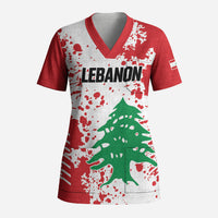 Personalized Lebanese Independence Day Scrub Top Lebanon Tree Symbol