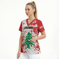 Personalized Lebanese Independence Day Scrub Top Lebanon Tree Symbol