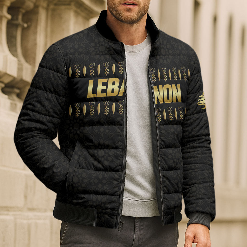Custom Lebanon Football Bomber Puffer Jacket Luxury Version