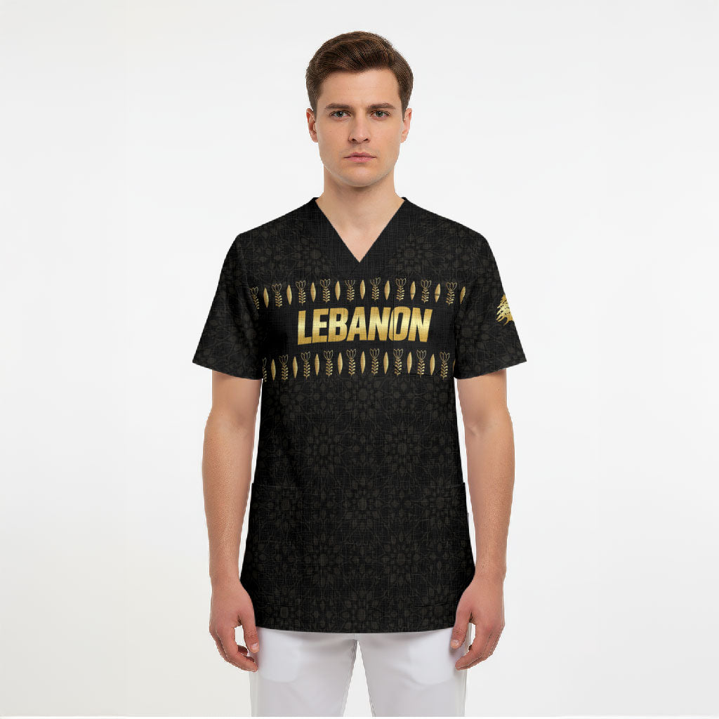 Custom Lebanon Football Scrub Top Luxury Version