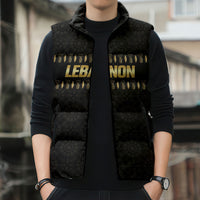 Custom Lebanon Football Sleeveless Puffer Jacket Luxury Version