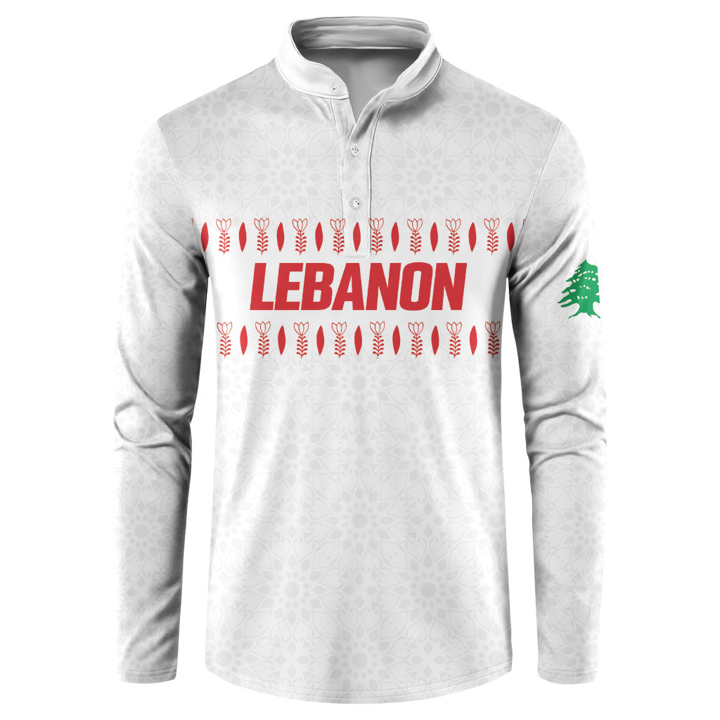 Custom Lebanon Football Button Sweatshirt White Version
