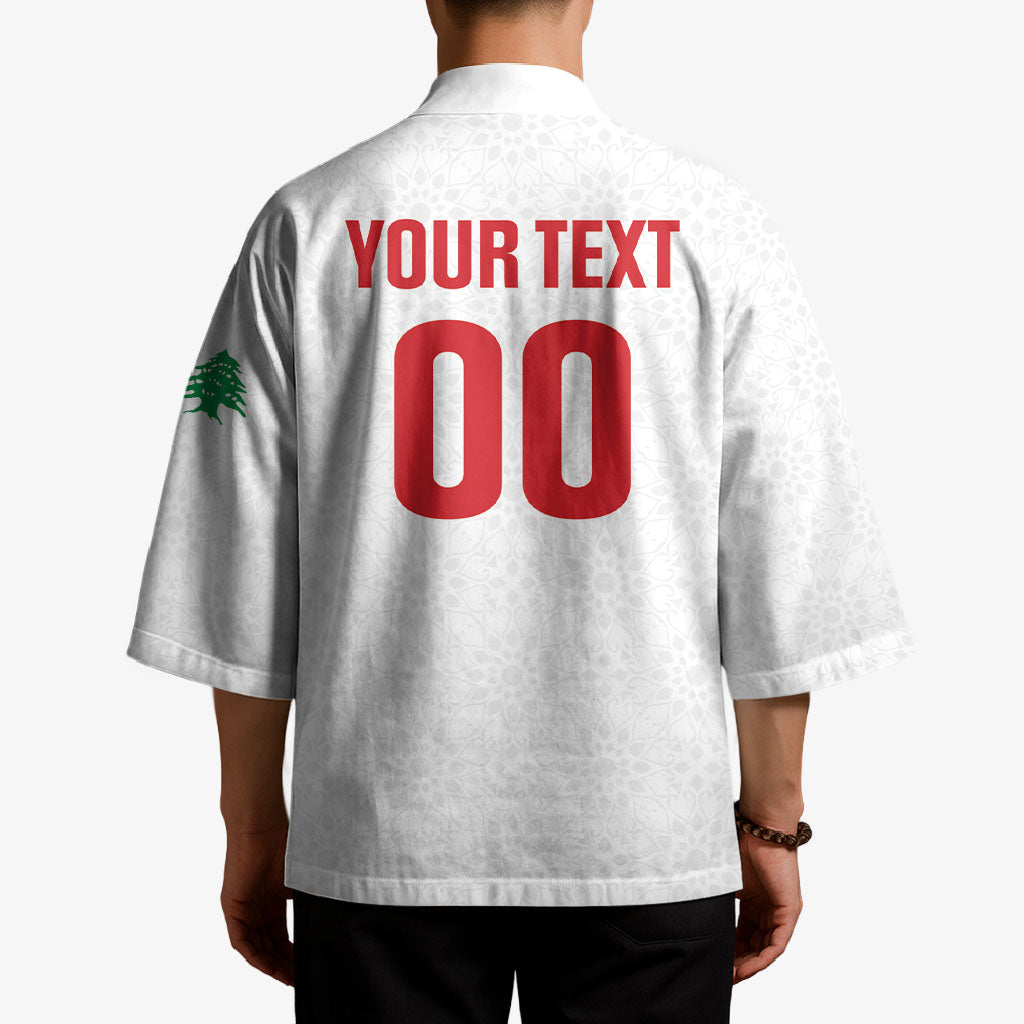 Custom Lebanon Football Kimono White Version