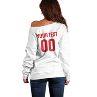 Custom Lebanon Football Off Shoulder Sweater White Version
