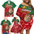 Morocco Independence Day Family Matching Off Shoulder Short Dress and Hawaiian Shirt Barbary Lion With Moussier Redstart - Wonder Print Shop