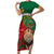 Morocco Independence Day Family Matching Short Sleeve Bodycon Dress and Hawaiian Shirt Barbary Lion With Moussier Redstart - Wonder Print Shop