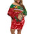 Morocco Independence Day Off Shoulder Short Dress Barbary Lion With Moussier Redstart - Wonder Print Shop