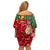 Morocco Independence Day Off Shoulder Short Dress Barbary Lion With Moussier Redstart - Wonder Print Shop