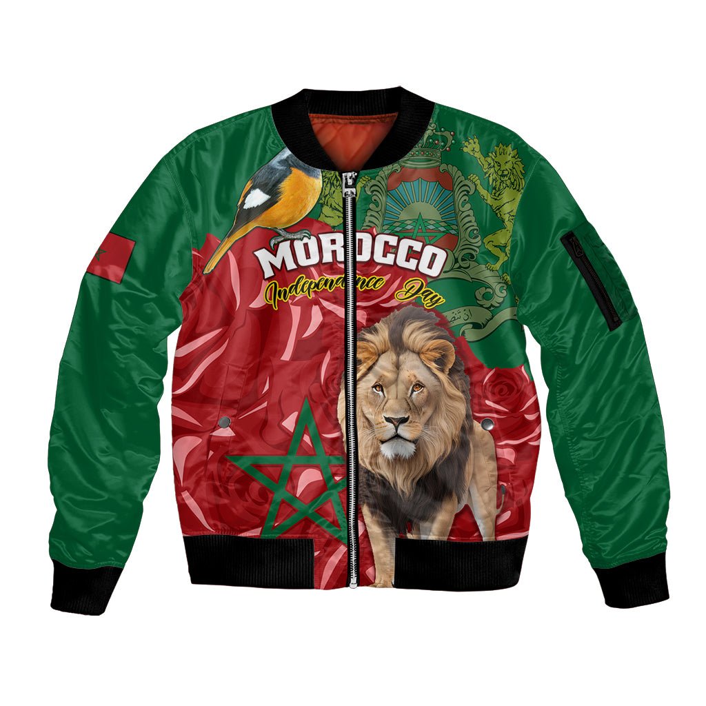 morocco-independence-day-sleeve-zip-bomber-jacket-barbary-lion-with-moussier-redstart