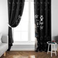 Black window curtain panels with cat illustration and chalk-style “I have a Cat” wording