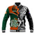 New Zealand and Ireland Rugby Baseball Jacket Silver Fern With Shamrock 2023 World Cup - Wonder Print Shop