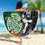 New Zealand and Ireland Rugby Beach Blanket Silver Fern With Shamrock 2023 World Cup - Wonder Print Shop