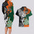 New Zealand and Ireland Rugby Couples Matching Long Sleeve Bodycon Dress and Hawaiian Shirt Silver Fern With Shamrock 2023 World Cup - Wonder Print Shop