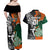 New Zealand and Ireland Rugby Couples Matching Off Shoulder Maxi Dress and Hawaiian Shirt Silver Fern With Shamrock 2023 World Cup - Wonder Print Shop