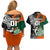 New Zealand and Ireland Rugby Couples Matching Off Shoulder Short Dress and Hawaiian Shirt Silver Fern With Shamrock 2023 World Cup - Wonder Print Shop