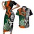 New Zealand and Ireland Rugby Couples Matching Short Sleeve Bodycon Dress and Hawaiian Shirt Silver Fern With Shamrock 2023 World Cup - Wonder Print Shop