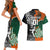 New Zealand and Ireland Rugby Couples Matching Short Sleeve Bodycon Dress and Hawaiian Shirt Silver Fern With Shamrock 2023 World Cup - Wonder Print Shop