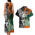 New Zealand and Ireland Rugby Couples Matching Tank Maxi Dress and Hawaiian Shirt Silver Fern With Shamrock 2023 World Cup - Wonder Print Shop