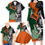 New Zealand and Ireland Rugby Family Matching Long Sleeve Bodycon Dress and Hawaiian Shirt Silver Fern With Shamrock 2023 World Cup - Wonder Print Shop