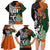 New Zealand and Ireland Rugby Family Matching Long Sleeve Bodycon Dress and Hawaiian Shirt Silver Fern With Shamrock 2023 World Cup - Wonder Print Shop