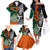 New Zealand and Ireland Rugby Family Matching Off Shoulder Long Sleeve Dress and Hawaiian Shirt Silver Fern With Shamrock 2023 World Cup - Wonder Print Shop