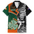 New Zealand and Ireland Rugby Family Matching Off Shoulder Maxi Dress and Hawaiian Shirt Silver Fern With Shamrock 2023 World Cup - Wonder Print Shop