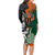 New Zealand and Ireland Rugby Long Sleeve Bodycon Dress Silver Fern With Shamrock 2023 World Cup - Wonder Print Shop