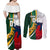 South Africa and France Rugby Couples Matching Off Shoulder Maxi Dress and Long Sleeve Button Shirts Springbok With Le XV de France 2023 World Cup - Wonder Print Shop