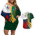 South Africa and France Rugby Couples Matching Off Shoulder Short Dress and Hawaiian Shirt Springbok With Le XV de France 2023 World Cup - Wonder Print Shop