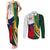 South Africa and France Rugby Couples Matching Tank Maxi Dress and Long Sleeve Button Shirts Springbok With Le XV de France 2023 World Cup - Wonder Print Shop