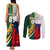 South Africa and France Rugby Couples Matching Tank Maxi Dress and Long Sleeve Button Shirts Springbok With Le XV de France 2023 World Cup - Wonder Print Shop