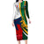 South Africa and France Rugby Family Matching Long Sleeve Bodycon Dress and Hawaiian Shirt Springbok With Le XV de France 2023 World Cup - Wonder Print Shop