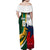 South Africa and France Rugby Family Matching Off Shoulder Maxi Dress and Hawaiian Shirt Springbok With Le XV de France 2023 World Cup - Wonder Print Shop