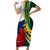 South Africa and France Rugby Family Matching Short Sleeve Bodycon Dress and Hawaiian Shirt Springbok With Le XV de France 2023 World Cup - Wonder Print Shop